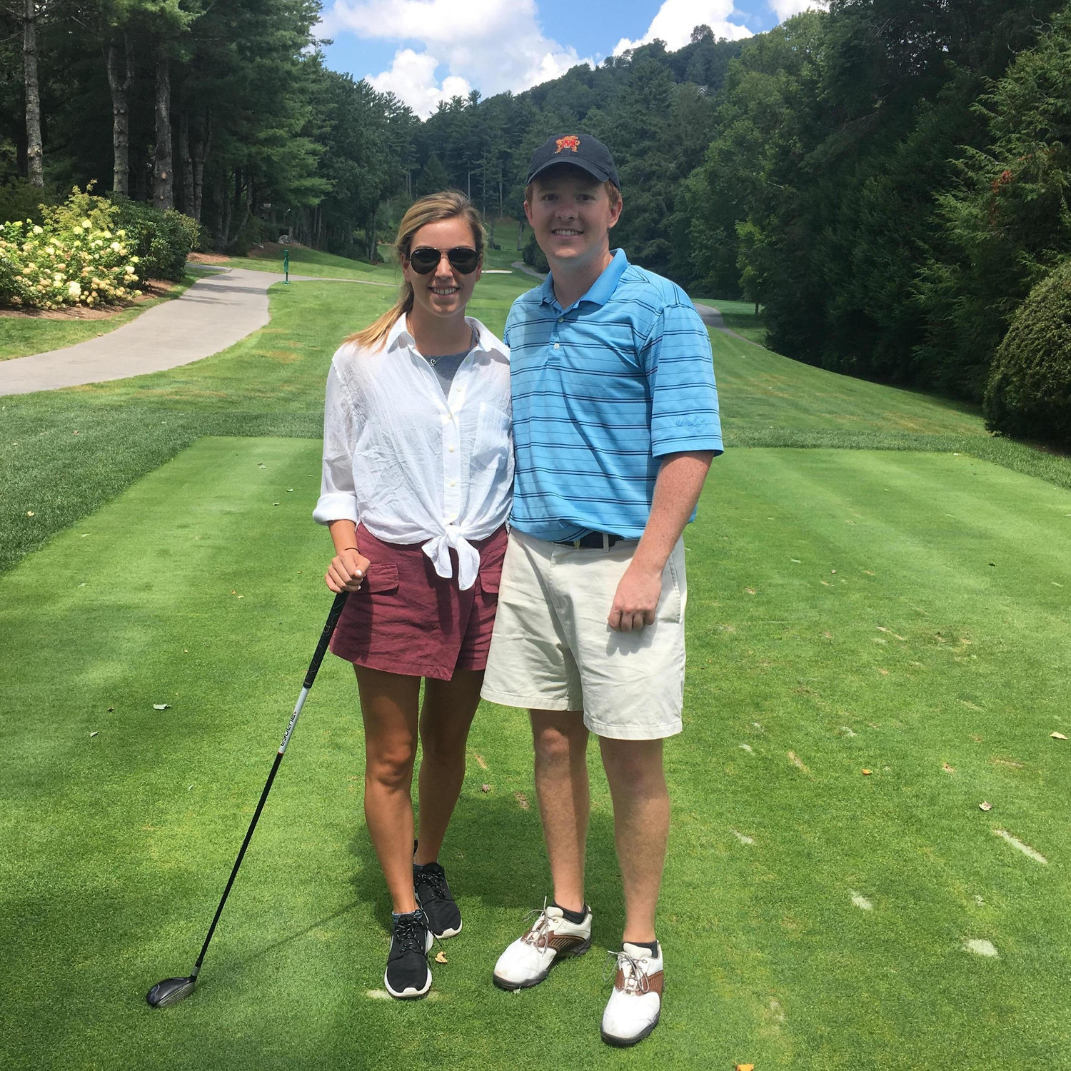 Enjoying a round of golf in Highlands, 2016!