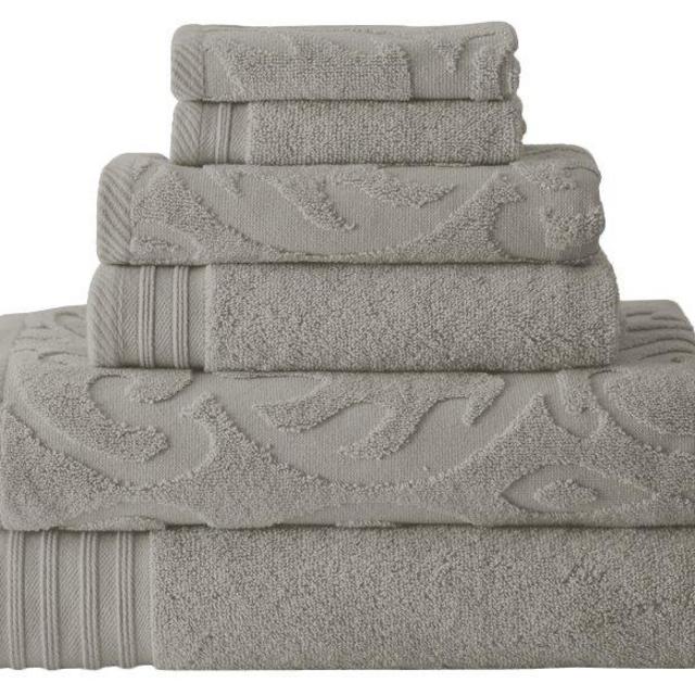 6-Piece Jacquard Cotton Towel Set