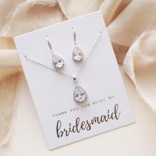 Ellie CZ Bridesmaid Jewelry Set