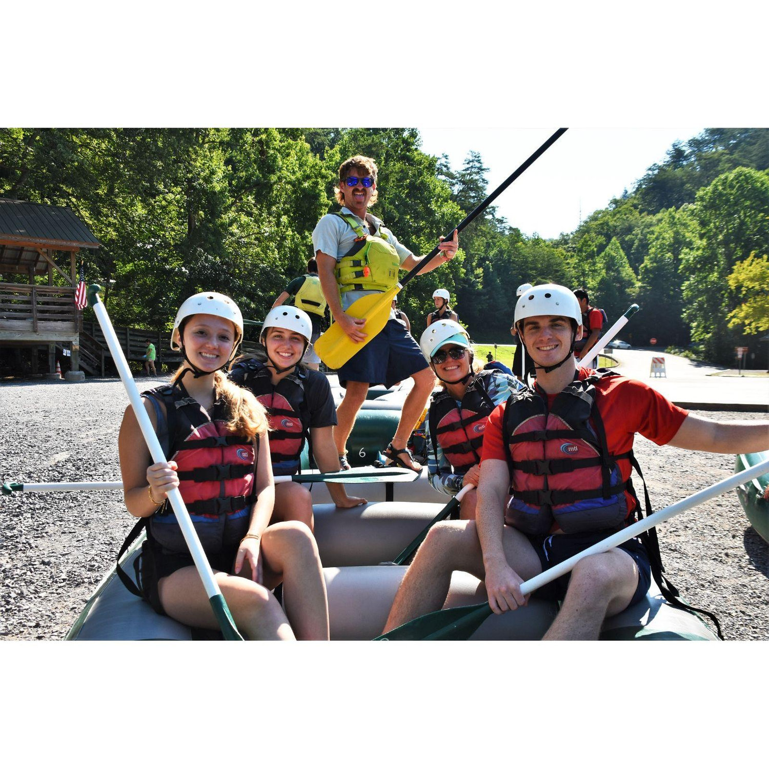 White water rafting in Georgia with Mackena and Tricia Gerard