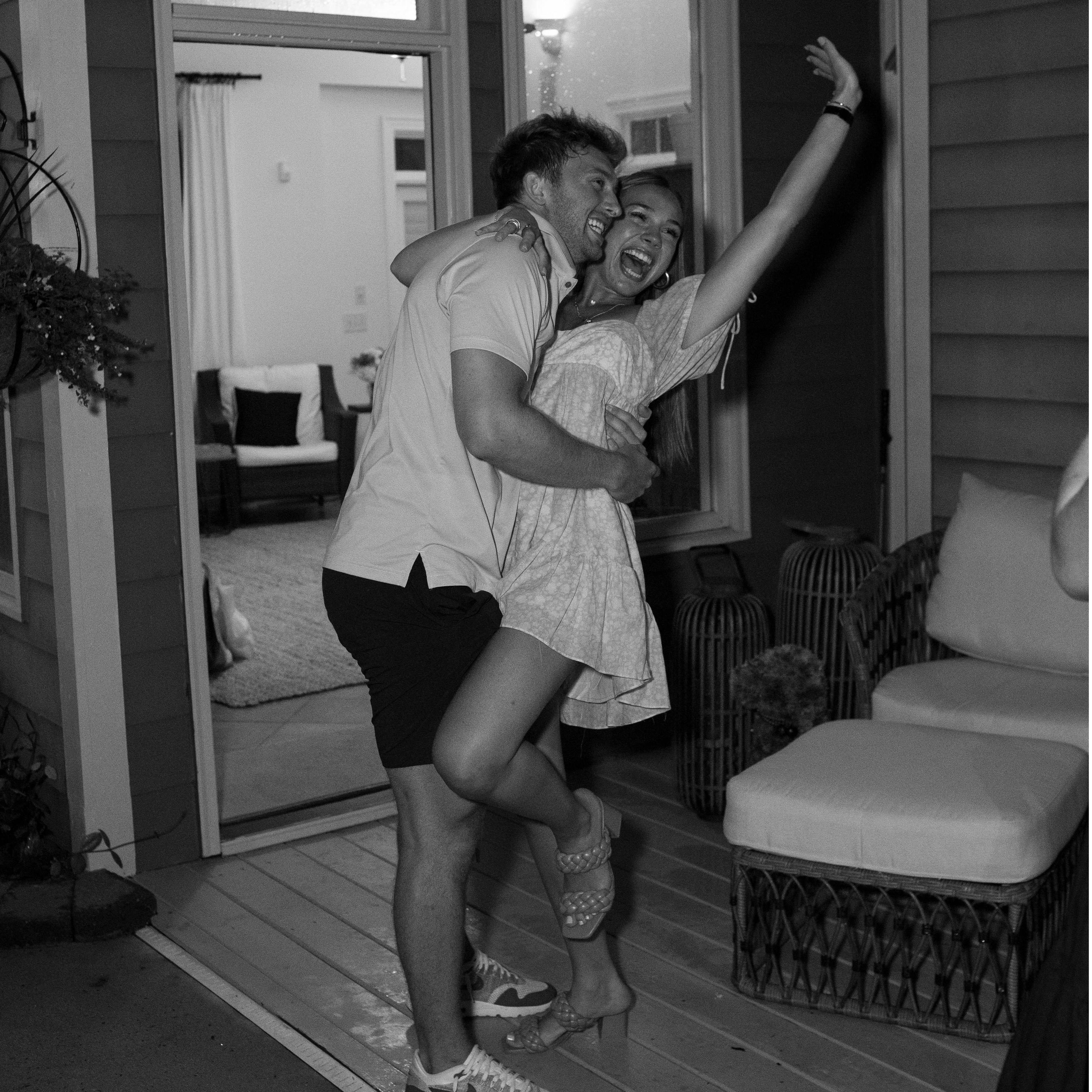 "WAHOO! We're engaged!"
