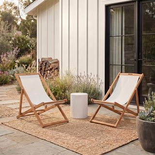 Loren Outdoor Sling Chair, Set of 2