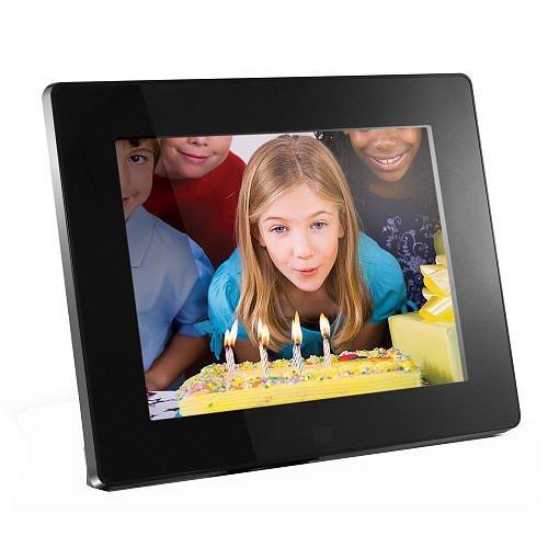 Aluratek ADMPF108F 8-inch Hi-Res Digital Photo Frame With 4GB Built in Memory (Black)