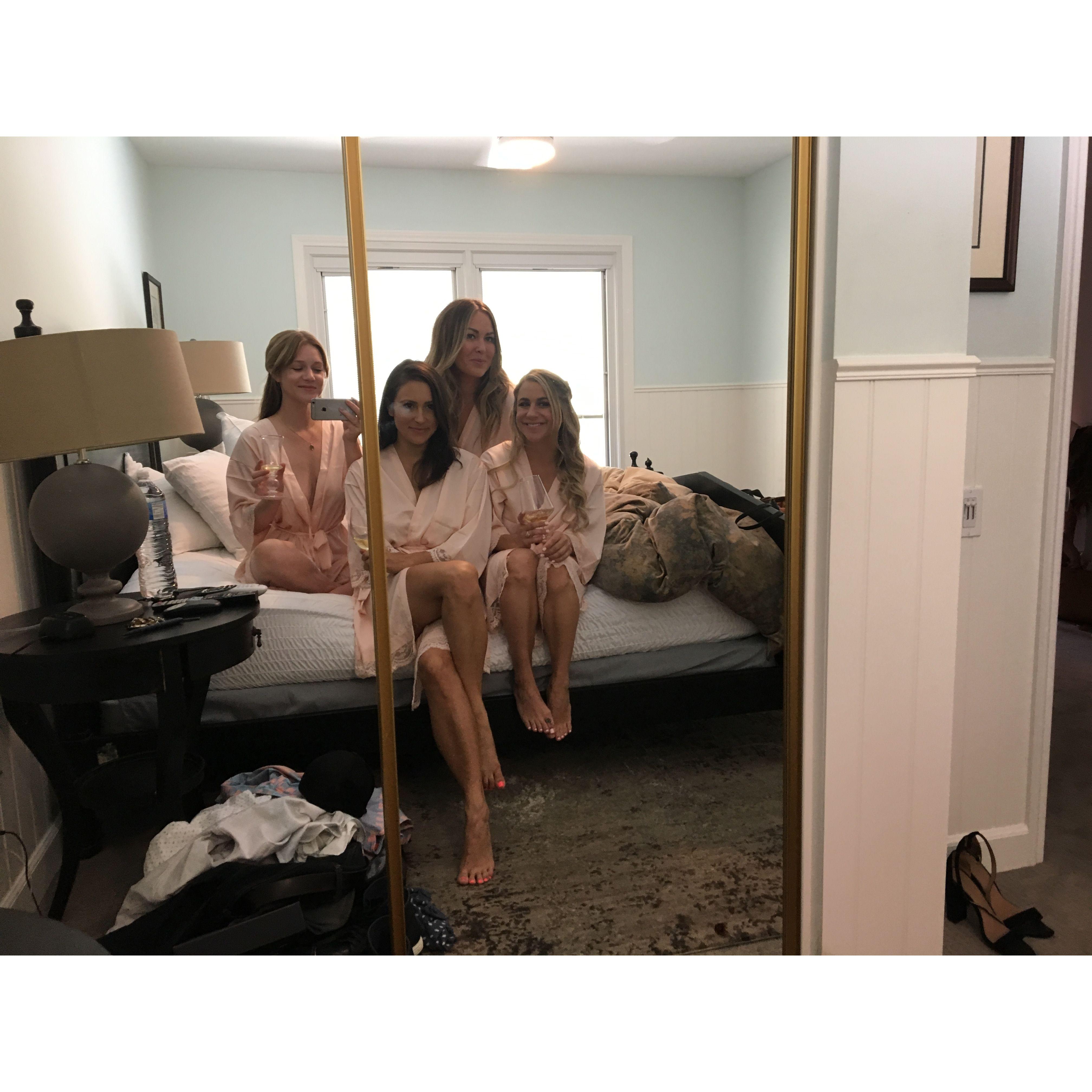 Pre-wedding toasts with the gals