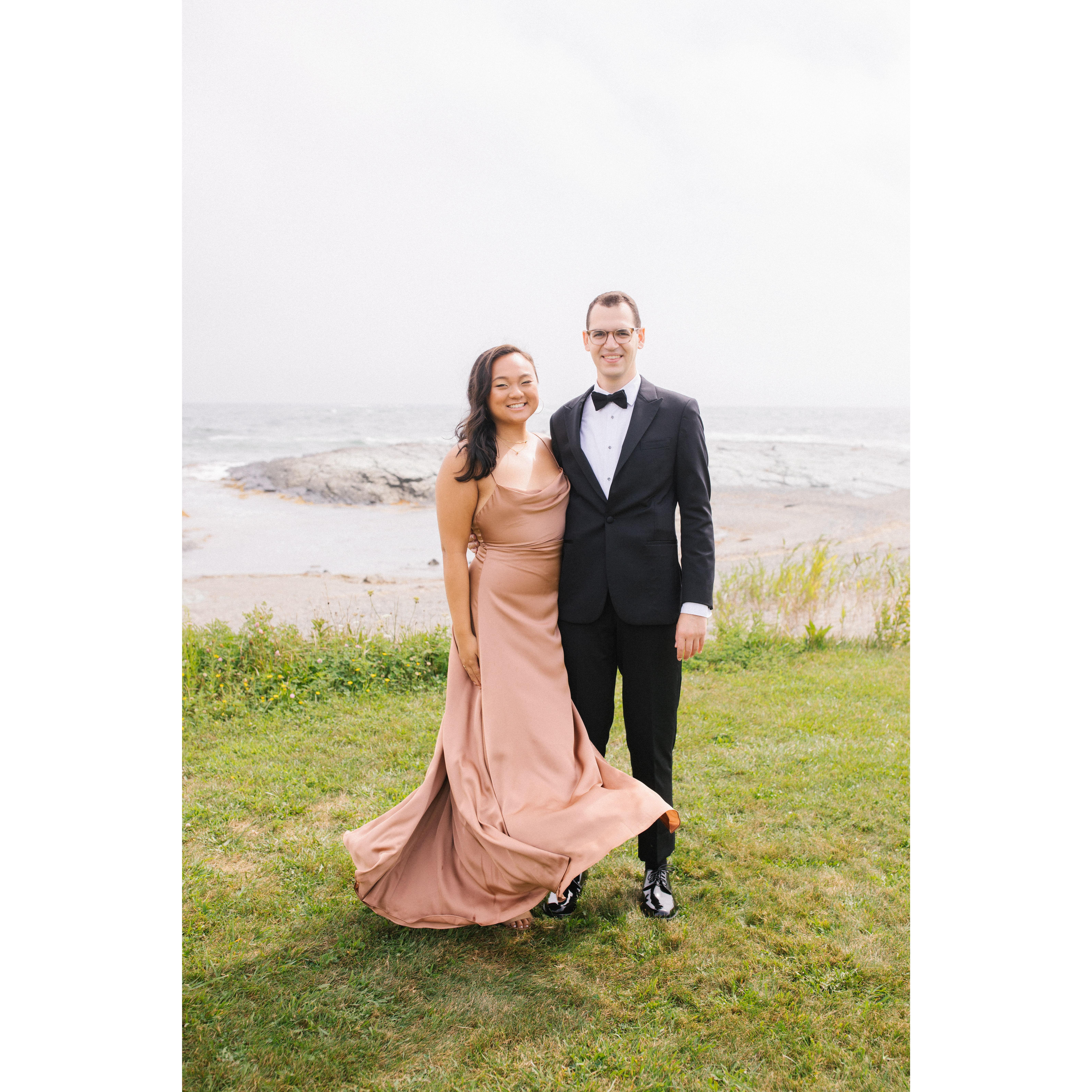 Newport, Rhode Island in August 2021. This photo was taken at Dora's sister's wedding! We were Cindy and Cody's witnesses on their big day.