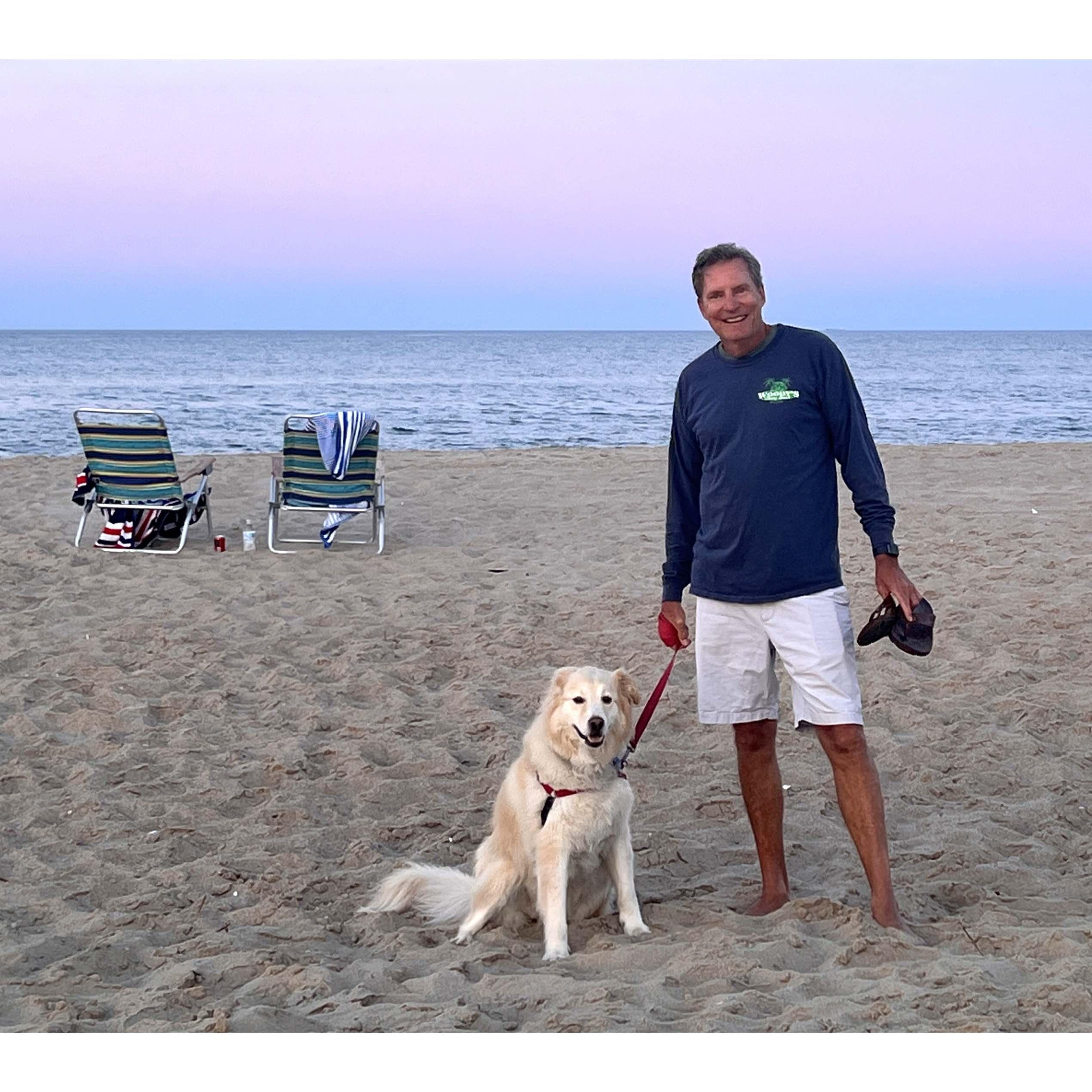 Rich & Lana on beach walk 