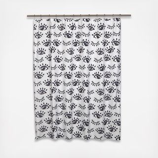 Winking Eye Fabric Shower Curtain