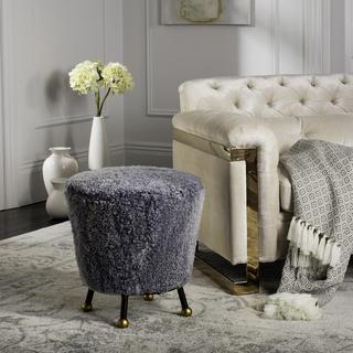 Oriana Retro Sheepskin Ottoman