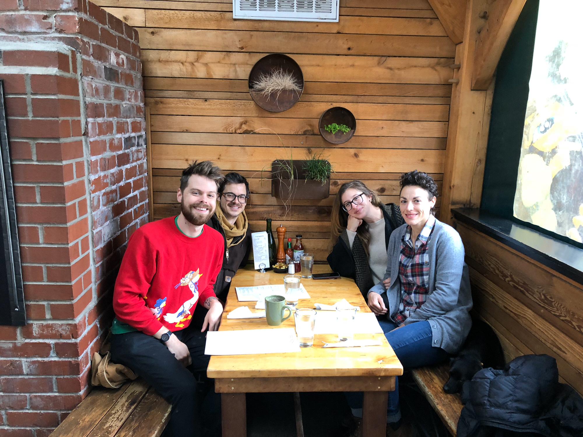 Breakfast time with Officiant Melissa and her gorgeous partner Vicky!