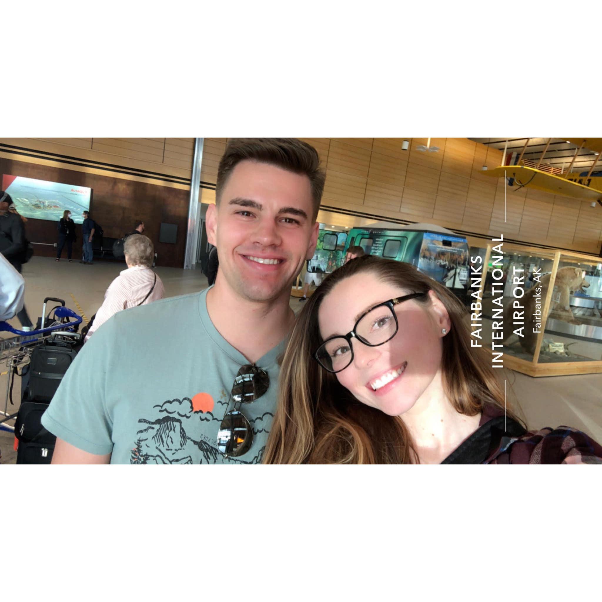 My first time in Alaska! Visiting him on his trip and little did I know - we would be getting engaged on this trip!