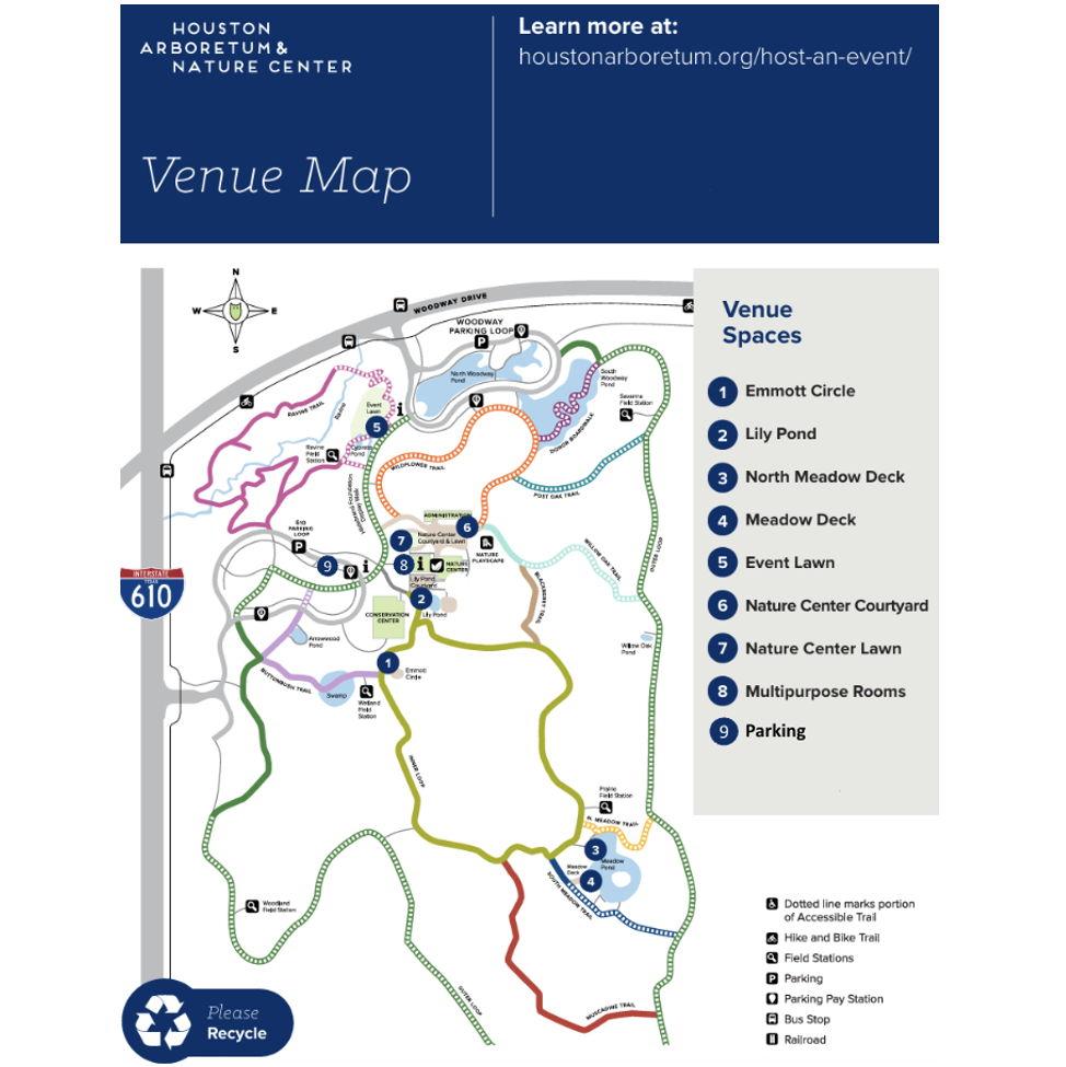 Houston Arboretum Map