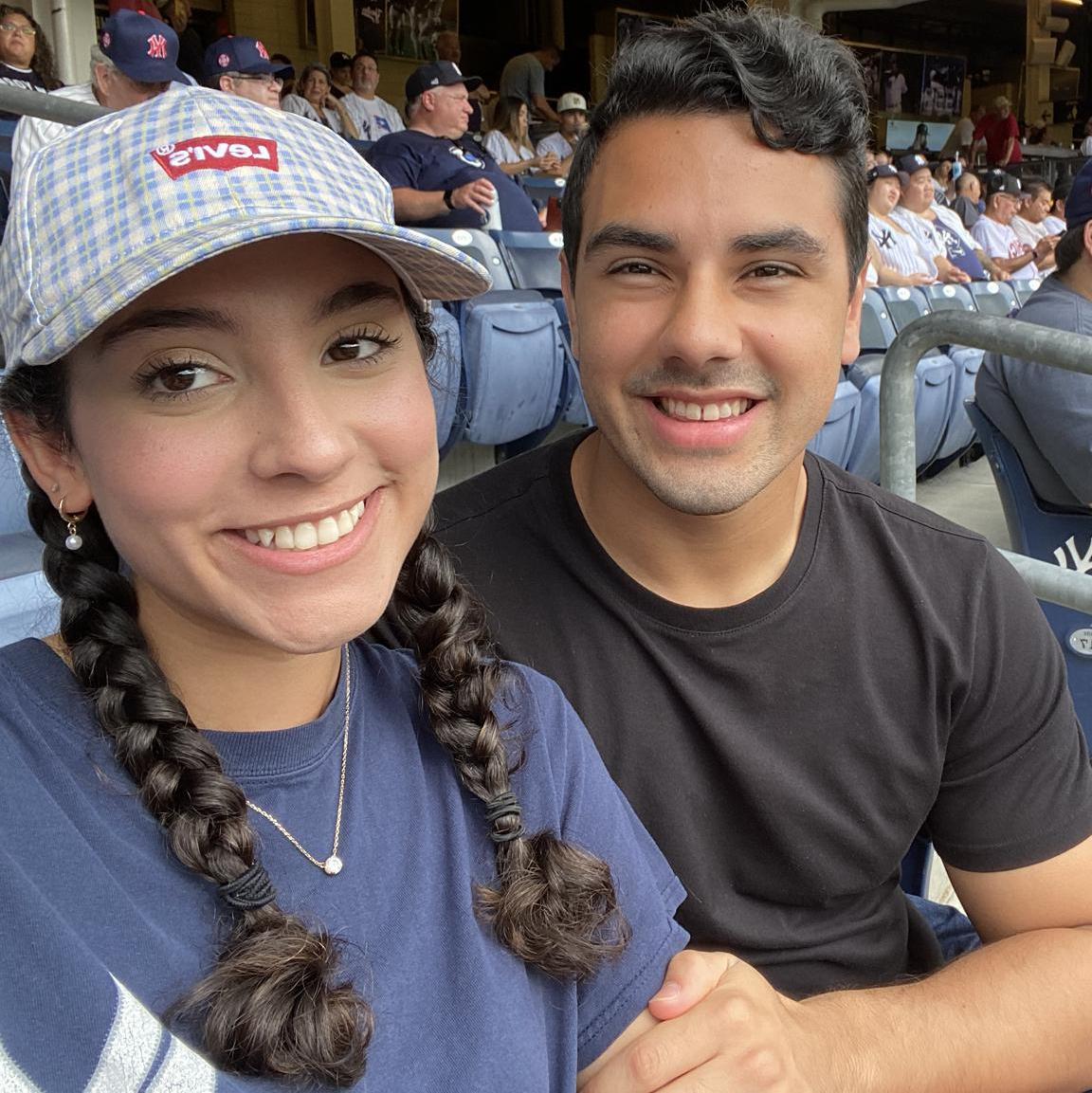 fran’s first yankee game- they played badly and we got poured on. this one didn’t count