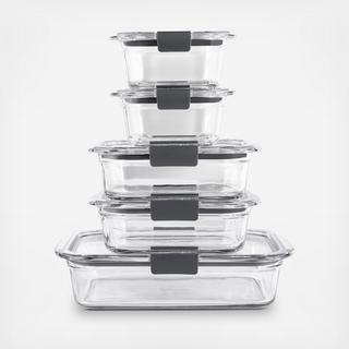 Brilliance Glass Food Storage Containers, 10-pieces