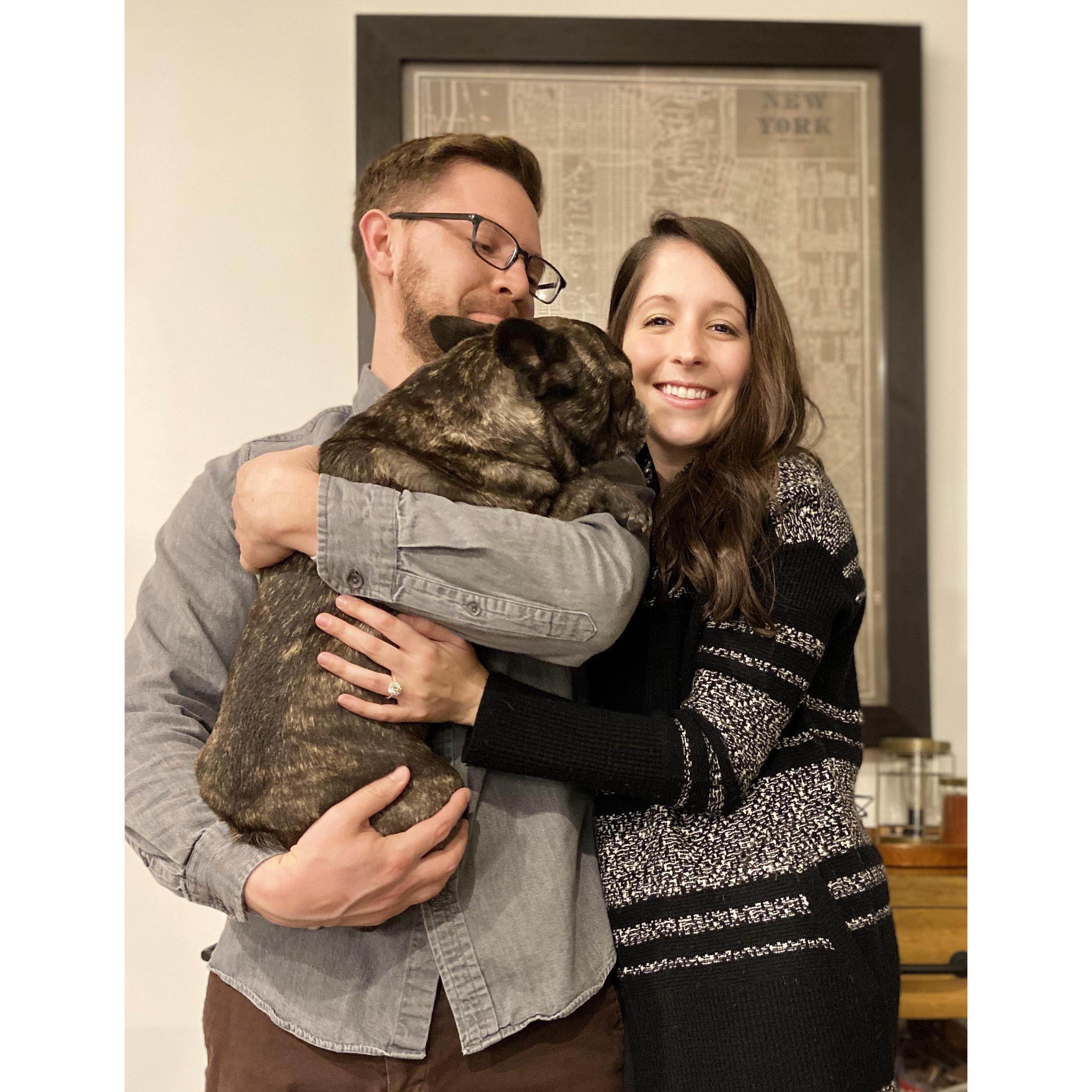 When we got engaged! One week before COVID hit
