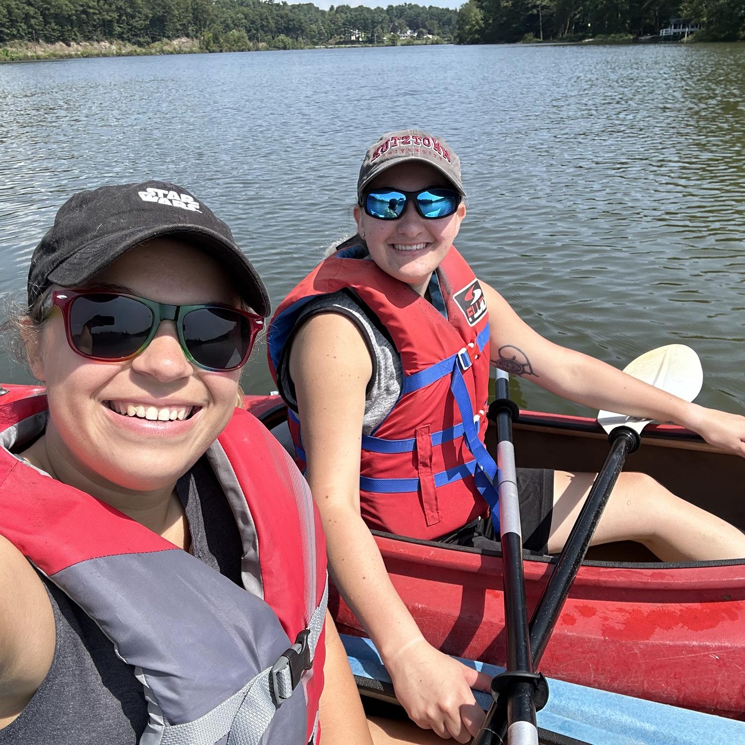 Kayaking on our camping trip was so much fun!