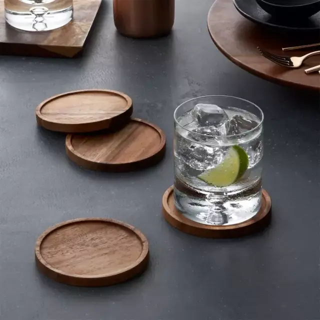 Set of 4 Acacia Coasters