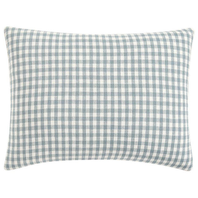 Blaine Check Sham, Light Blue, Standard