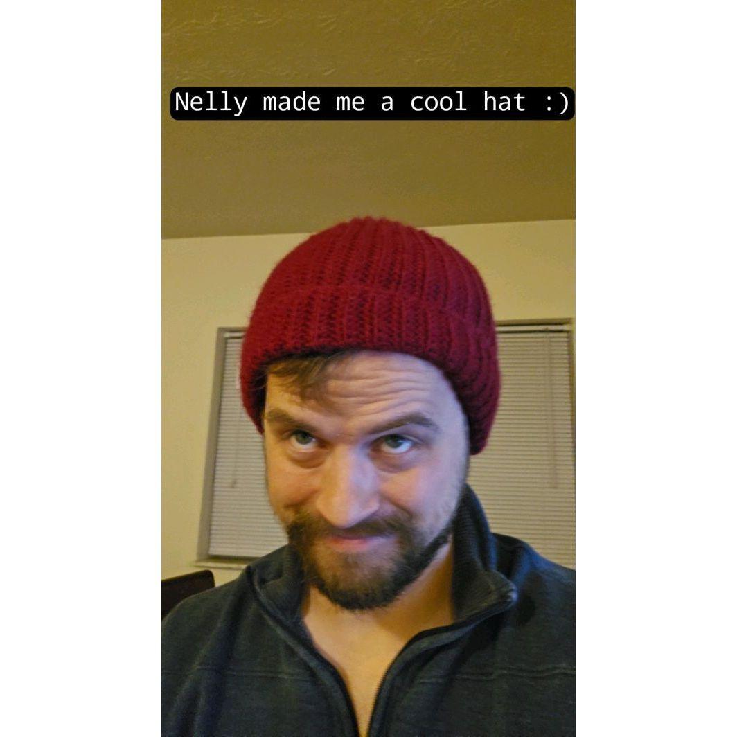 Nelly made this hat.