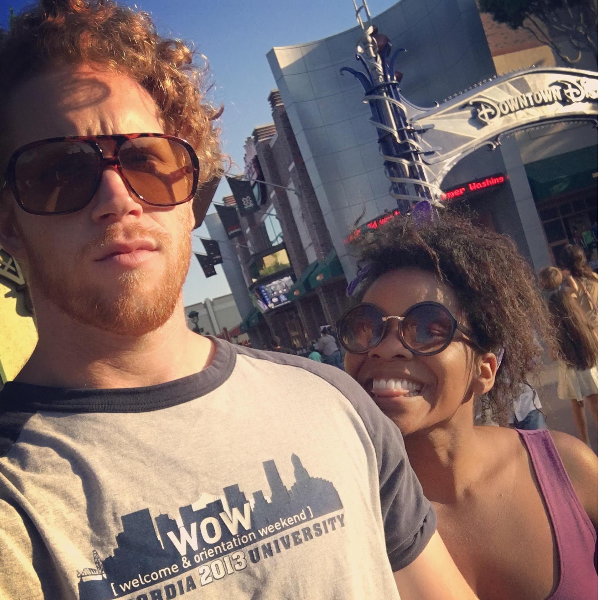 One of our first photos together. On a spontaneous trip to Downtown Disney.