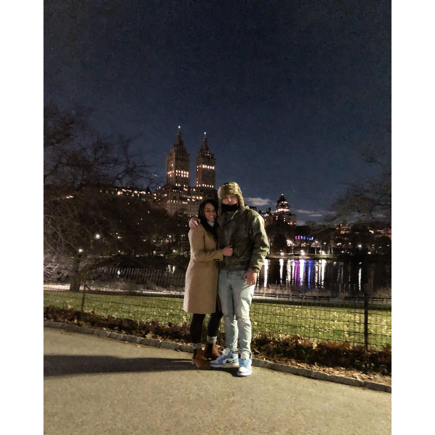 After a horse carriage ride through Central Park, New York. December, 2021.