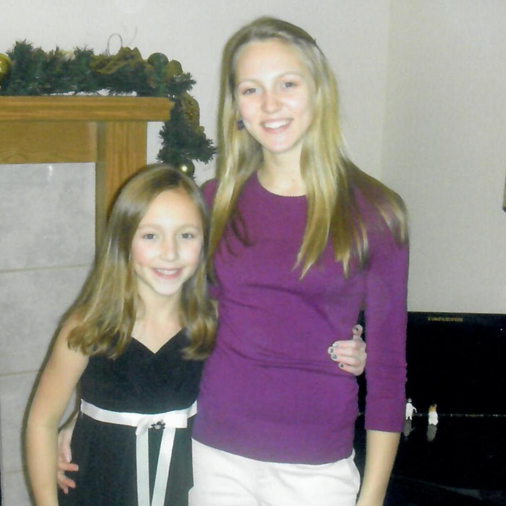 2009 - Charlotte and her sister Jaime (MoH) on Christmas Eve