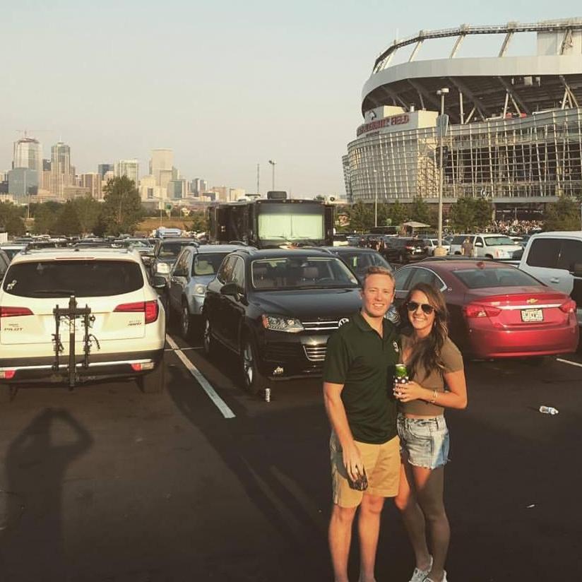 Moriah and Taylor at the CSU/CU showdown on one of their last weekends in Denver prior to moving to NYC.