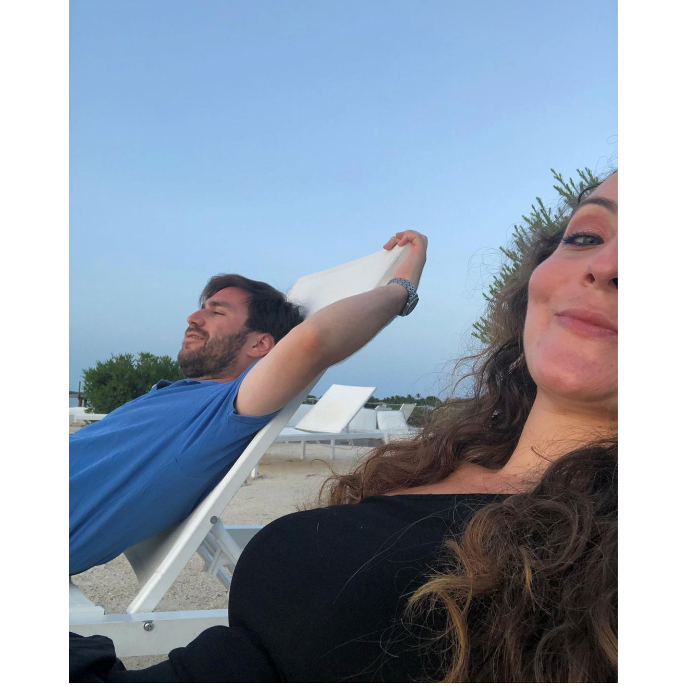 Our first trip together was a weekend getaway to Islamorada in the Florida Keys. Andrea still wasn't sure how Eric felt about taking selfies together, so she snuck this one early in the trip.