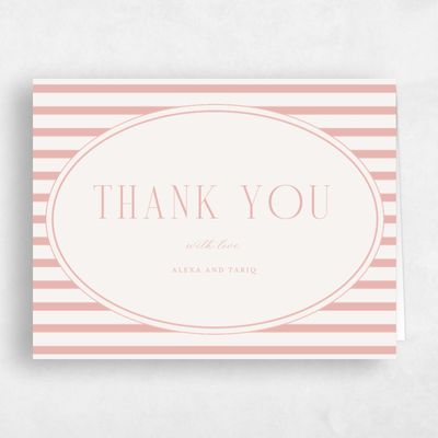 Dusty Peach, Orange Wedding Thank You - Azelie Landscape