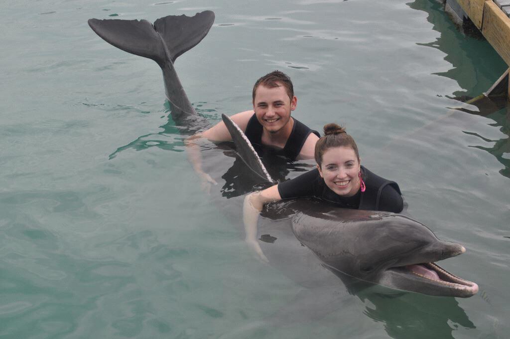 Swimming with dolphins in Key West!