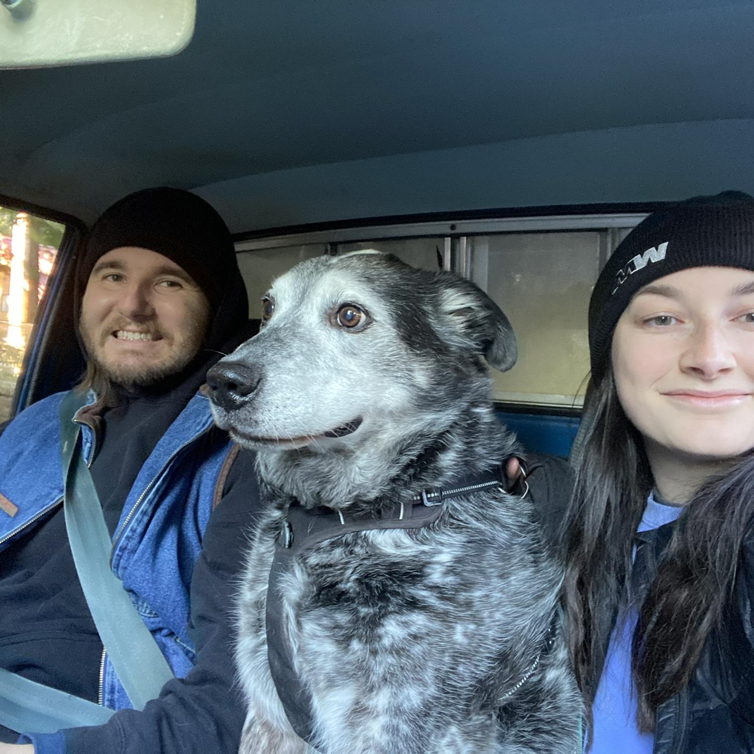 Bandit looks a little nervous that Rust Bucket might break down! 01.29.2023