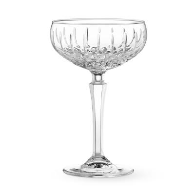 Wilshire Cut Coupe Glasses, Set of 4, Clear