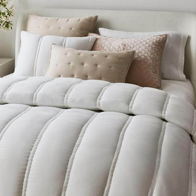 Silky TENCEL Plush Comforter, King/Cal. King, White
