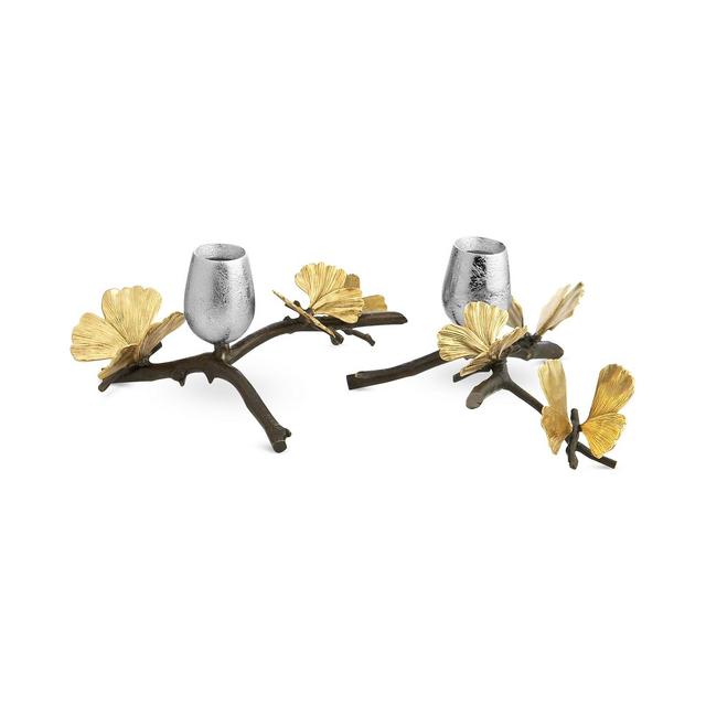 Michael Aram Butterfly Ginkgo Set of 2 Candle Holders