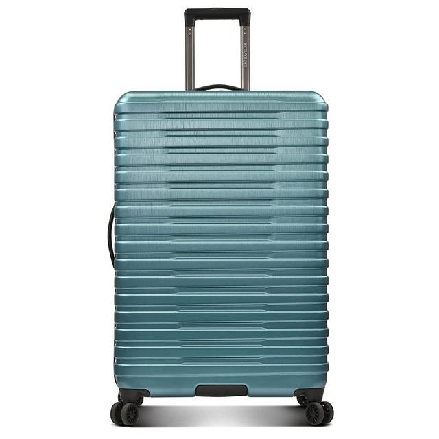 U.S. Traveler Boren Polycarbonate Hardside Rugged Travel Suitcase Luggage with 8 Spinner Wheels, Aluminum Handle, Teal, Checked-Large 30-Inch