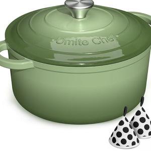 Cast Iron Dutch Oven-7QT (sage green)