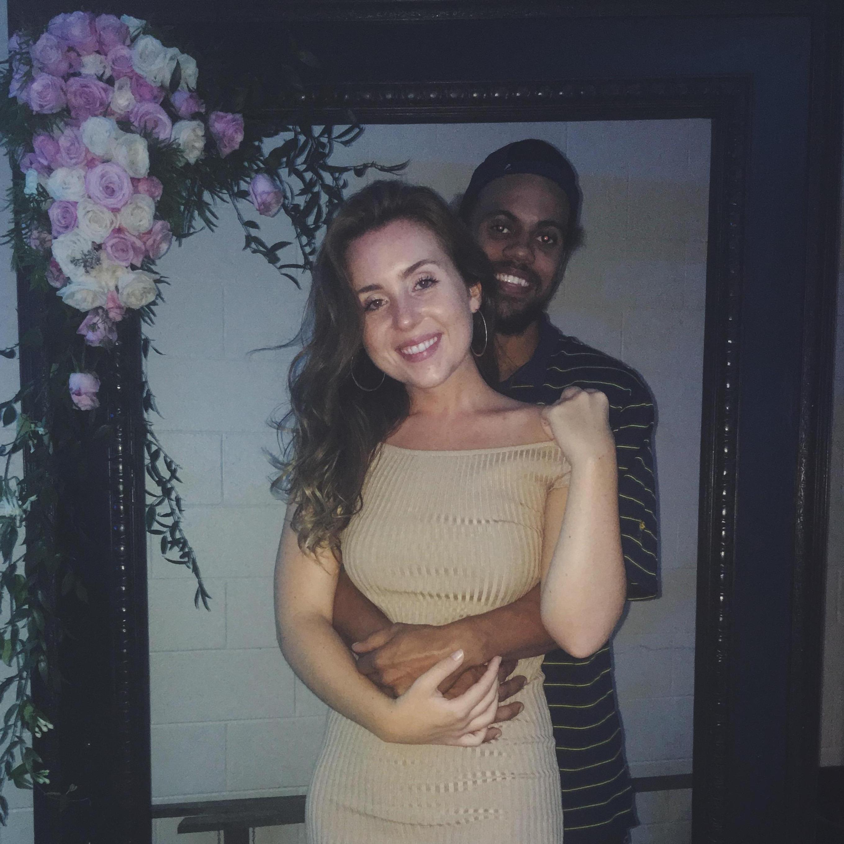 Our first photo together (sorry phillip- he hates this one)!