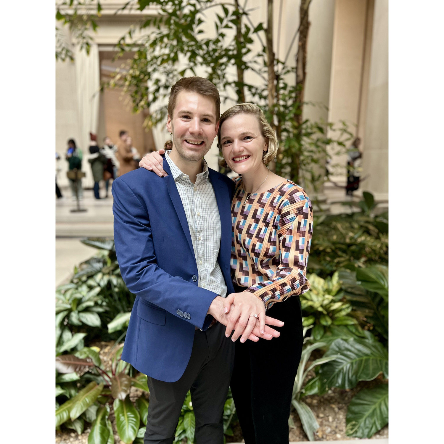 At the National Gallery in DC, right after Ben proposed. January 11, 2025