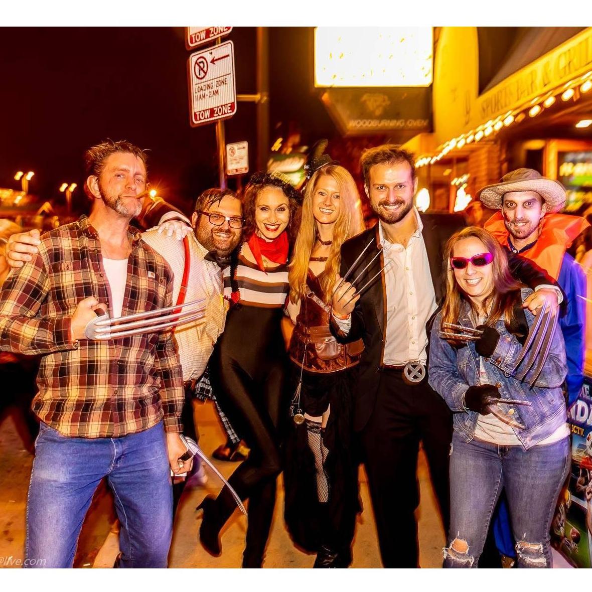Edison Park Halloween Crawl, October 2018 with Kurt, Steve, Shelby, and Lindsey