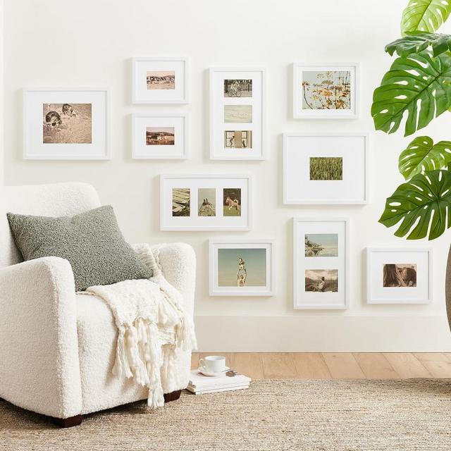 Wood Gallery Assorted Frames, Set of 10A - White