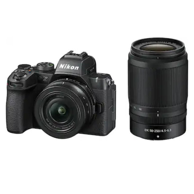 Nikon - Z50II Mirrorless Camera Two Lens Kit with NIKKOR Z DX 16-50mm f/3.5-6.3 VR and NIKKOR Z DX 50-250mm f/4.5-6.3 VR Lenses - Black