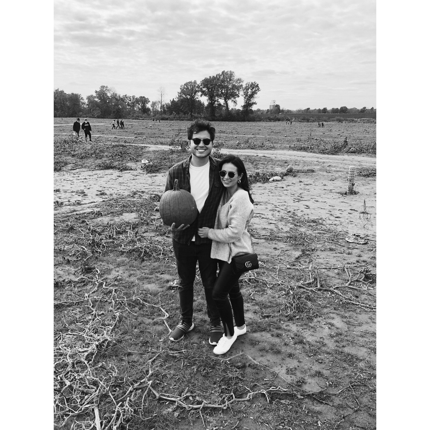 Pumpkin picking in fall 2020! Becca made Grant instagram official with this picture :)