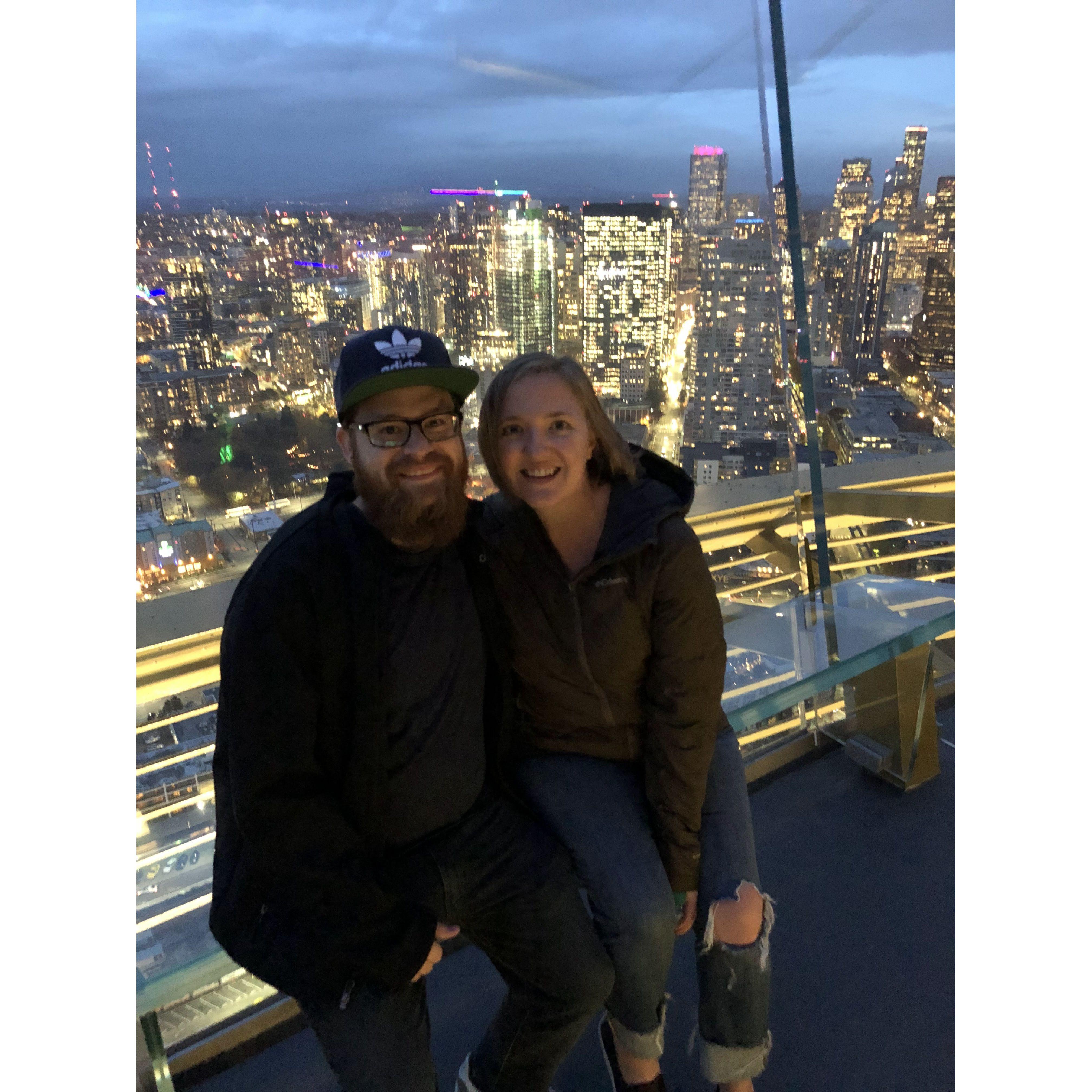 Celebrating Mike's 30th birthday in Seattle