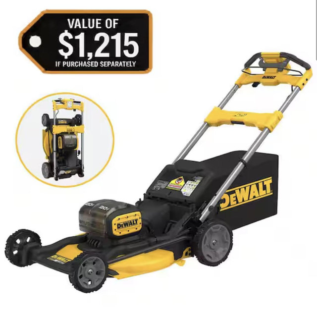 DEWALT 2x20V MAX 21 in. Cordless Battery Powered Self Propelled Lawn Mower Kit with (2) 10 Ah Batteries and Chargers DCMWSP256U2