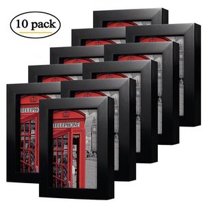 4x6 inch Black Picture Frame Made to Display Pictures 4x6 Without Mat 10 Pack One Set for Wall & Tabletop Chirstmas Holiday Home Gift