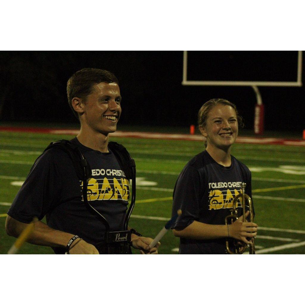 September 13th, 2019 - A super cute band picture of Mark and Nadia from 2019. They met in band in high school!