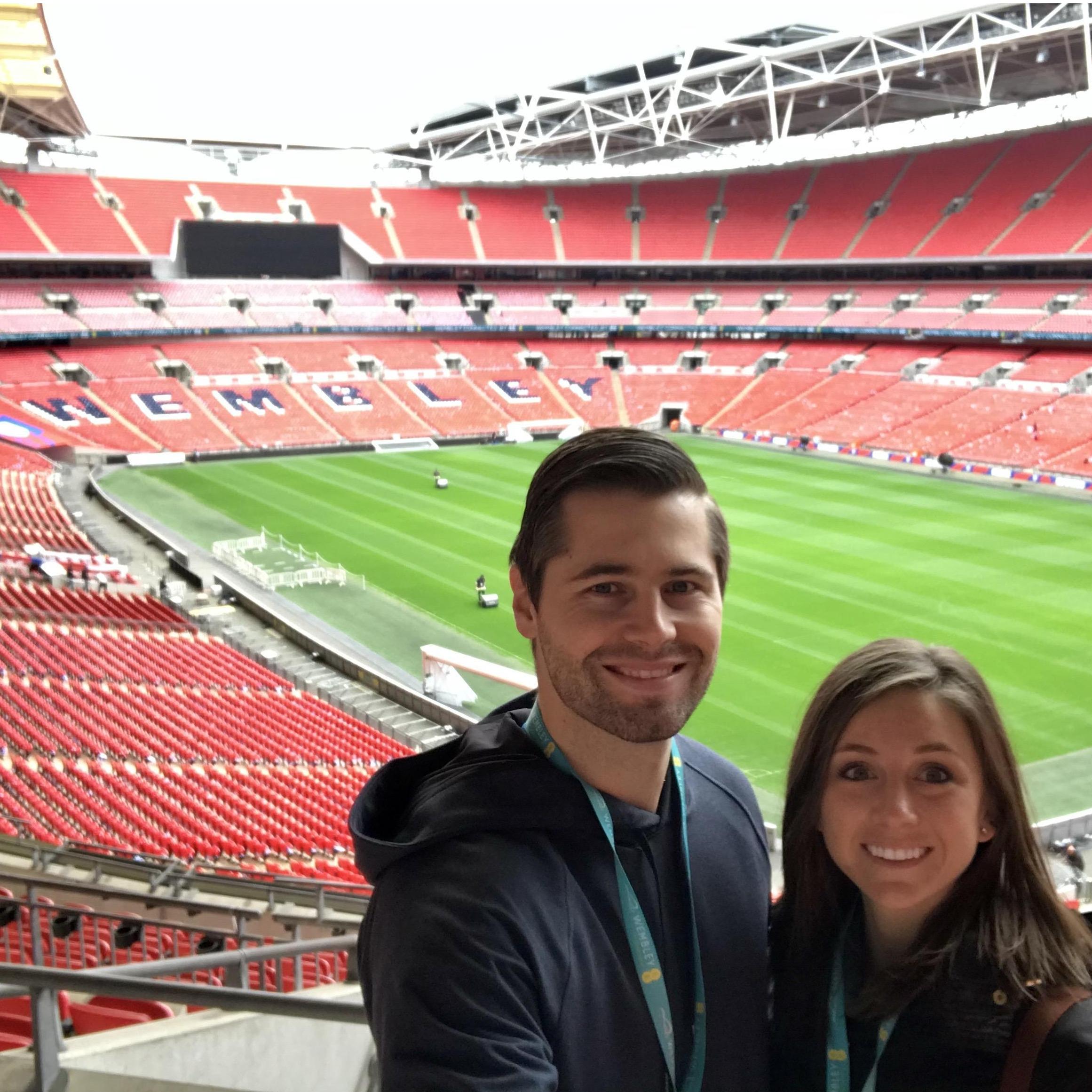 Touring Wembley Stadium in London