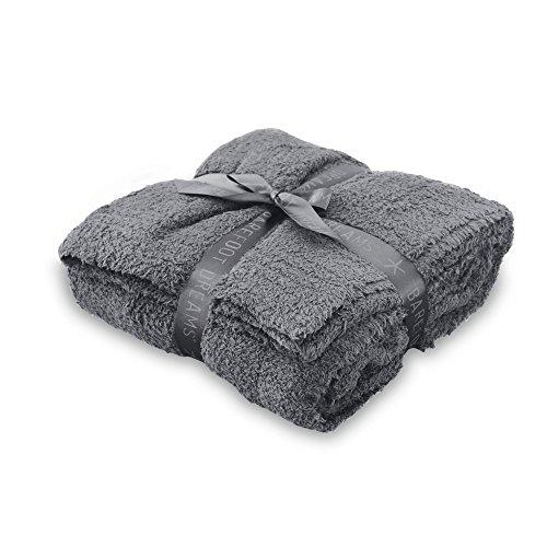 Barefoot Dreams CozyChic Throw Blanket, Graphite 54" x 72"