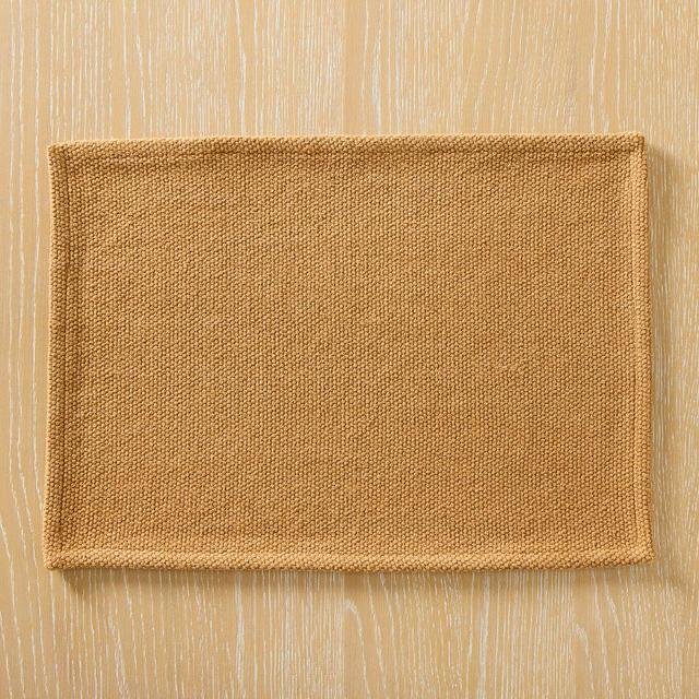Textured Canvas Placemat, Golden Oak, Set of 4