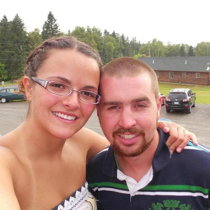 One of many vacations together in Rangeley with family.