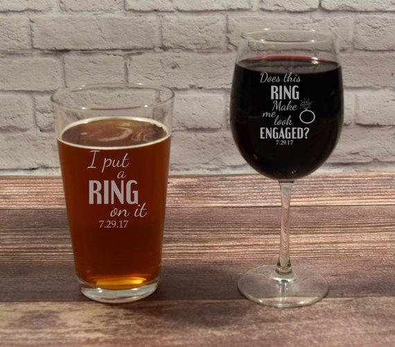 His and Hers Engagement Glasses